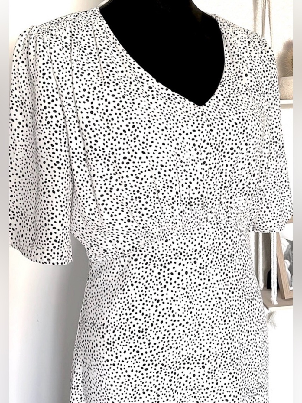 LAKE FLOWER Black Speckled Egg or Polkadot Dress